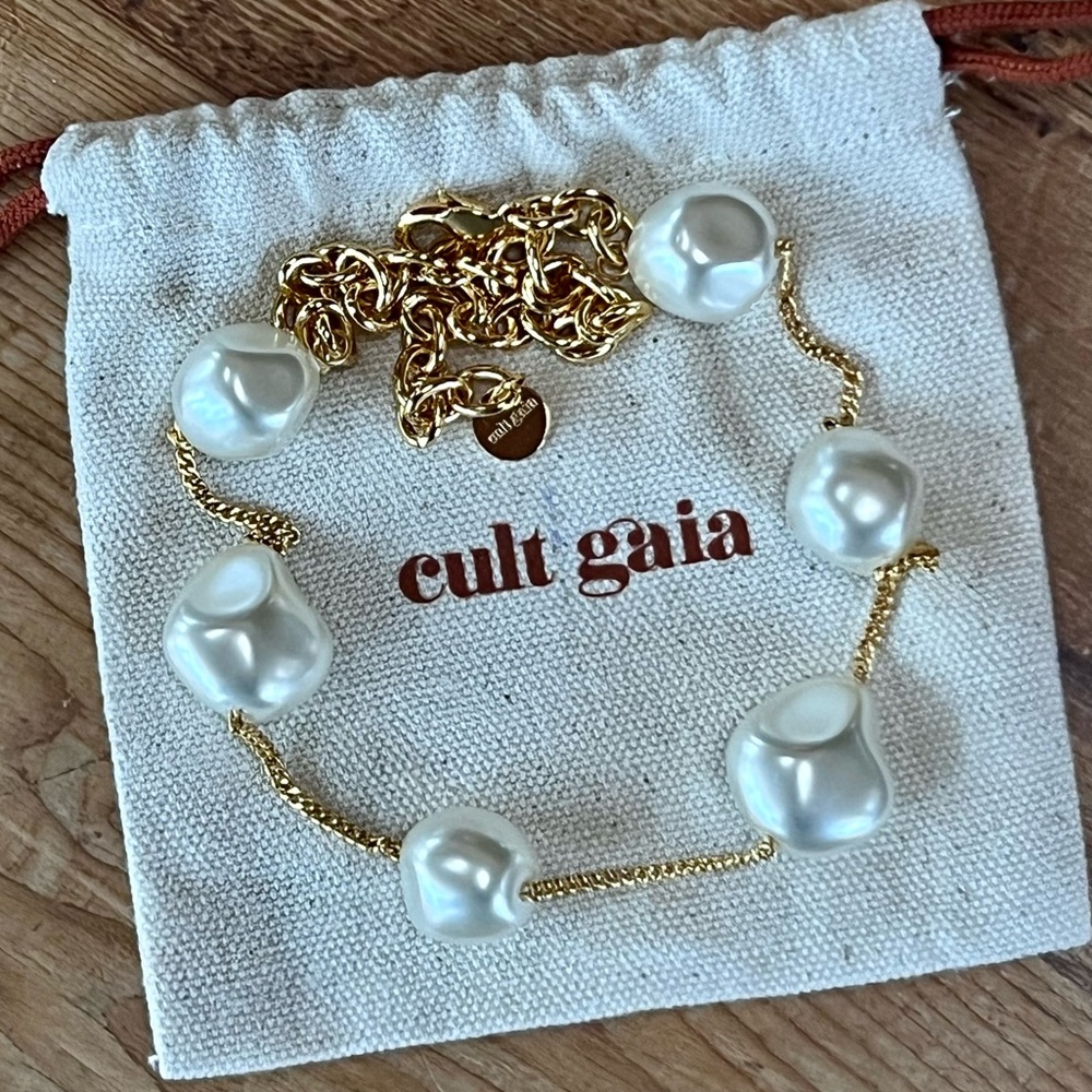 πΊπHPππΊ NWT Cult Gaia Andie Pearl Choker Necklace - Picture 6 of 16